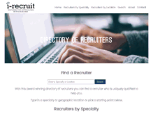Tablet Screenshot of i-recruit.com